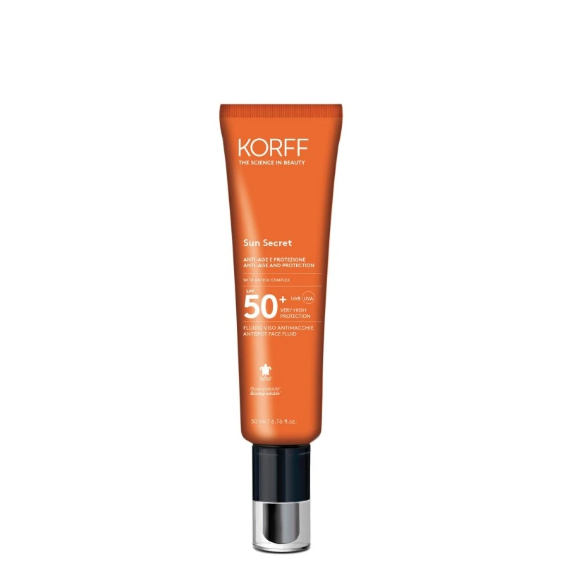 SUN SECRET Fluido Viso Antimacchie SPF50+ KORFF